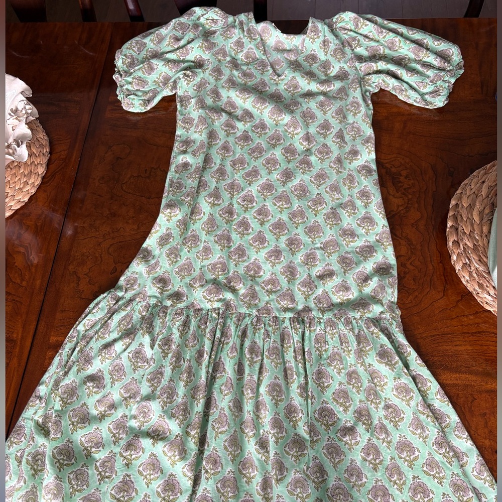 Anna Cate Green Patterned Maxi Dress
